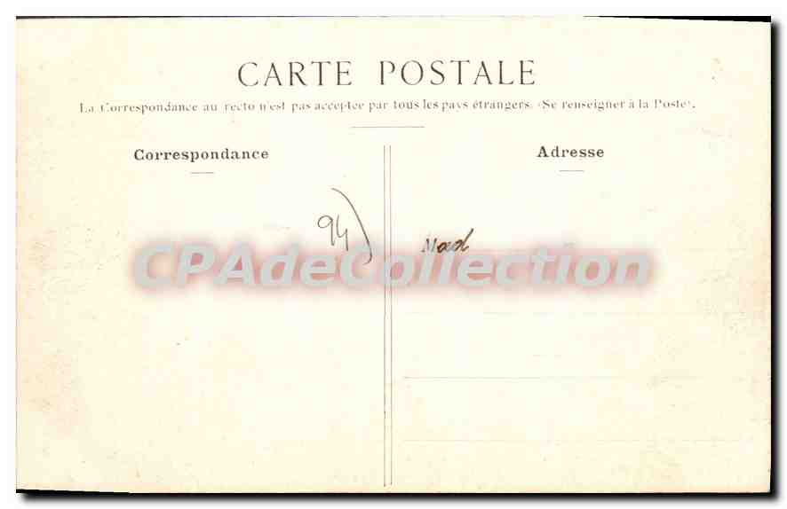 CPA Le Varenne Bords De La Marne — Back