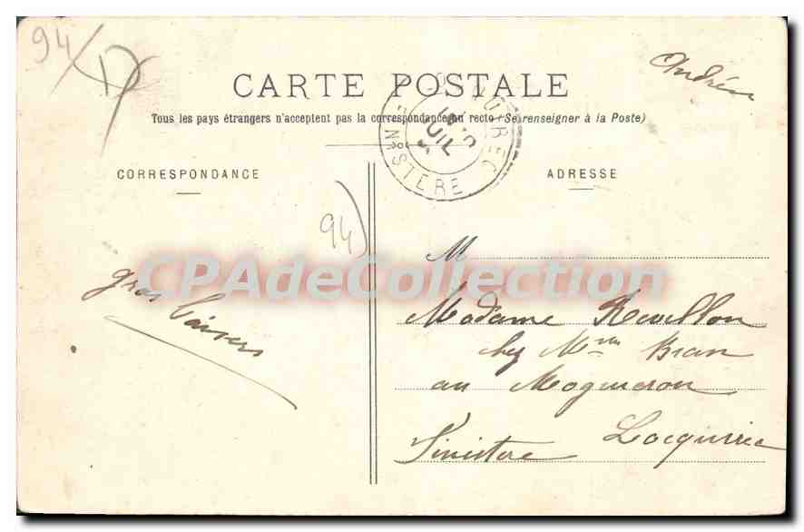CPA Joinville Le Pont Les Regates — Rückseite
