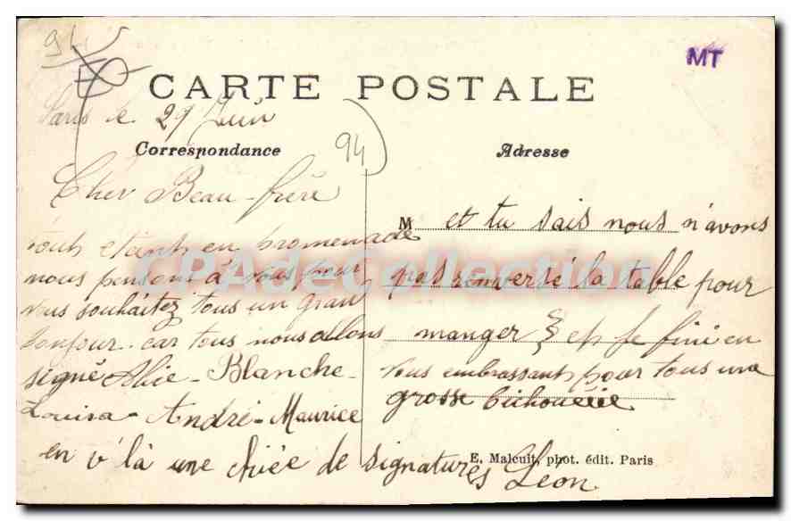 CPA Joinville Le Pont Baigneurs Les Bords De la marne — Rückseite