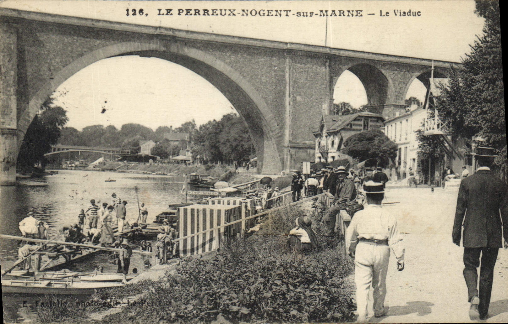 Le Perreux-Nogent-sur-Marne — Le Viaduc — E. Fauchelle, photo-éditeur Le Perreux