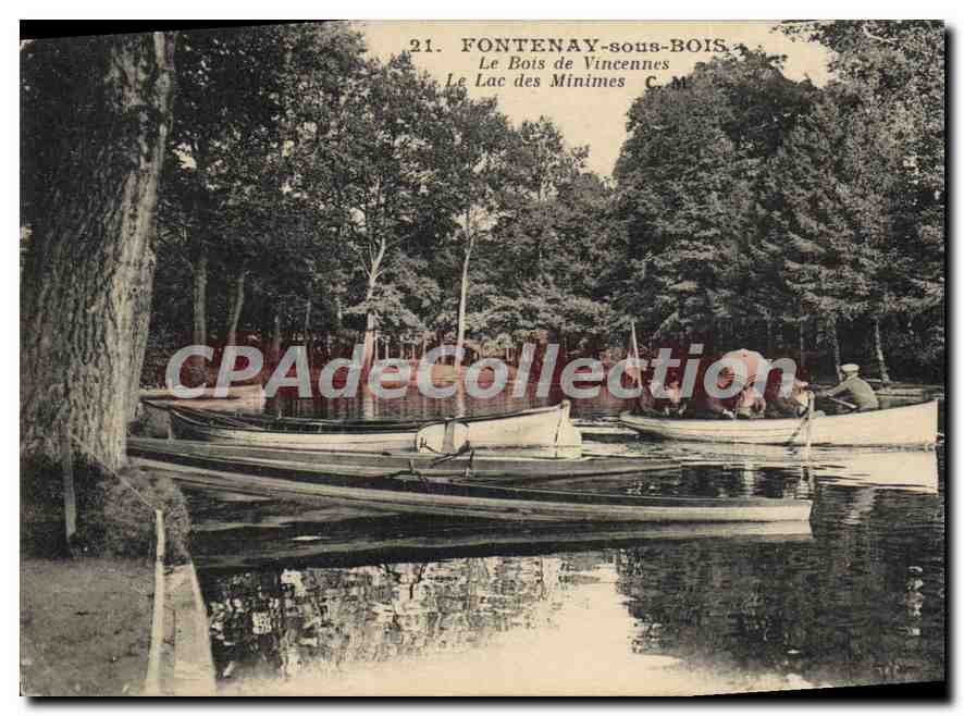 CPA Fontenay Sour Bois Le bois De Vincennes lac des minimes