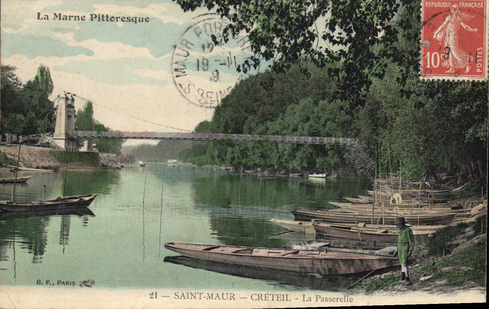 La Marne Pittoresque — Saint-Maur – Créteil – La Passerelle — B. F., Paris — n°21