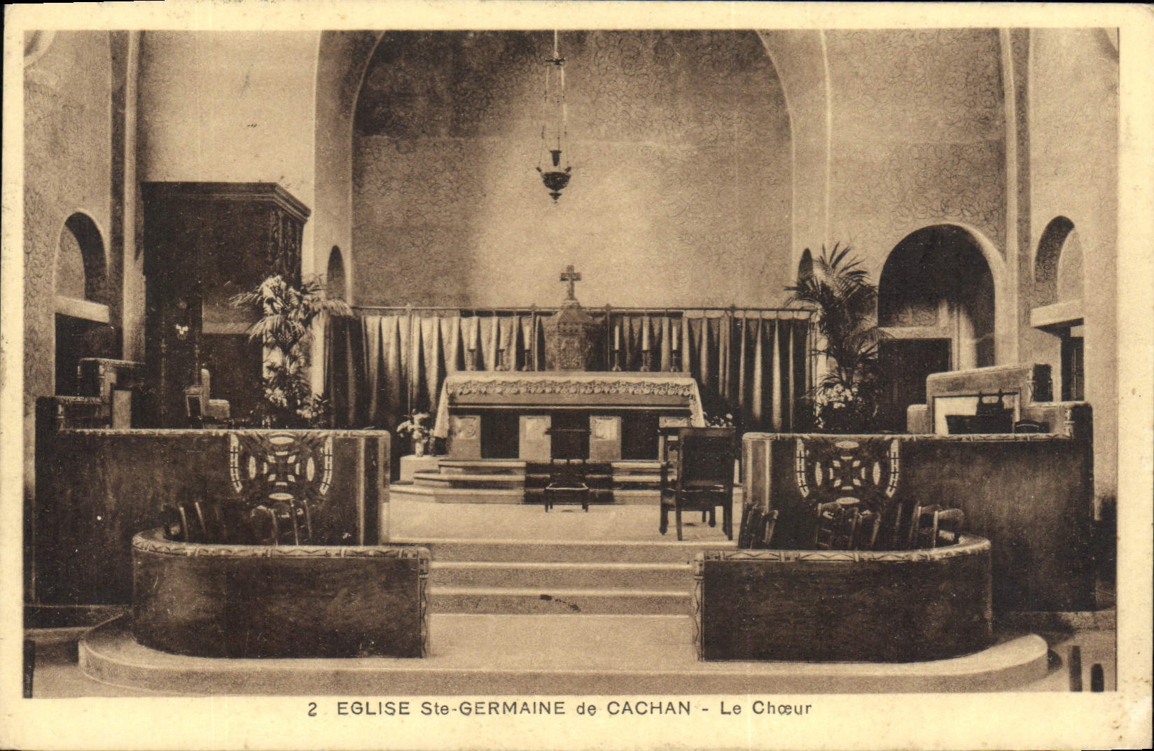 CPA Cachan Eglise Ste Germaine De Cachan Le Choeur