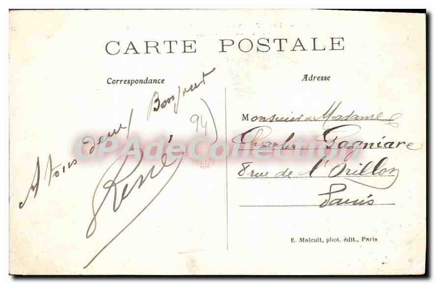 CPA Alfort Vue Sur La Baignade De St Maurice ile de charentonneau — Rückseite