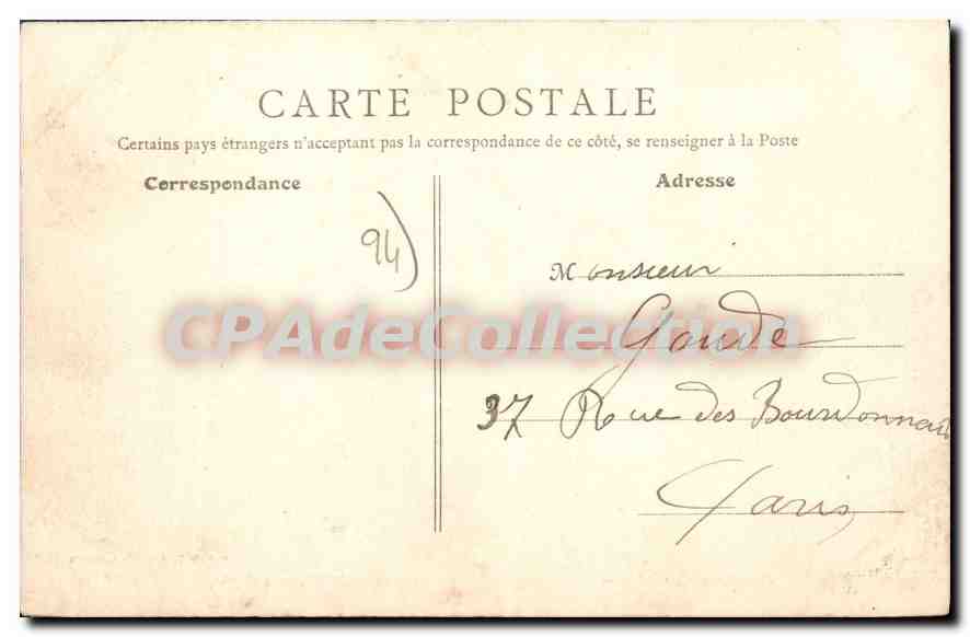 CPA Arcueil Cachan Aqueduc Conduisant Les Eaux De la Vanne A Paris — Rückseite