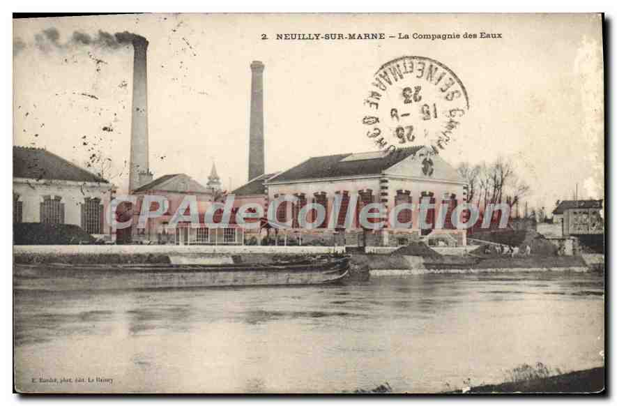 CPA Neuilly Sur Marne La Compagnie Des Eaux