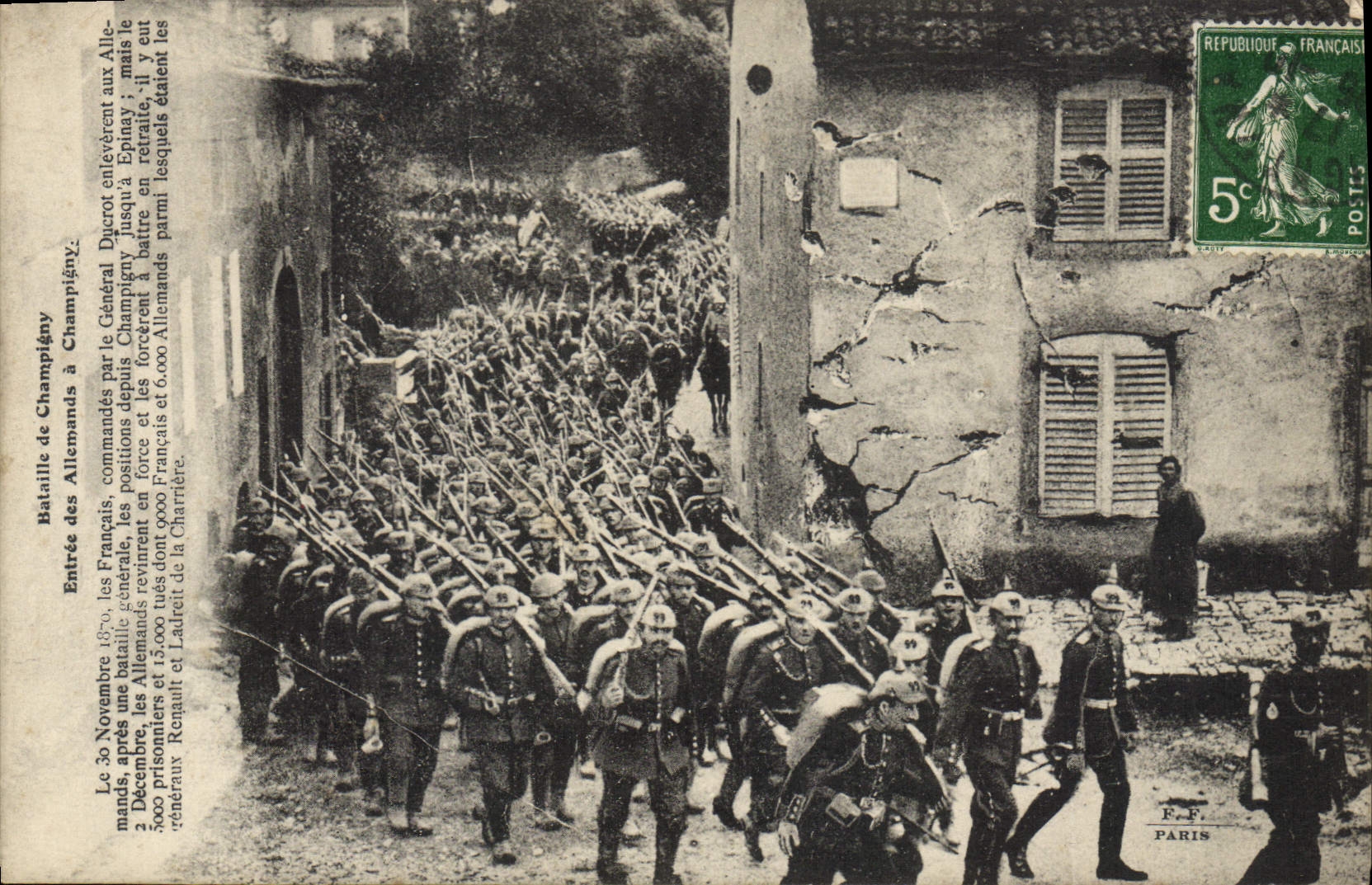 Entrée des Allemands à Champigny — Bataille de Champigny — F.F. Paris