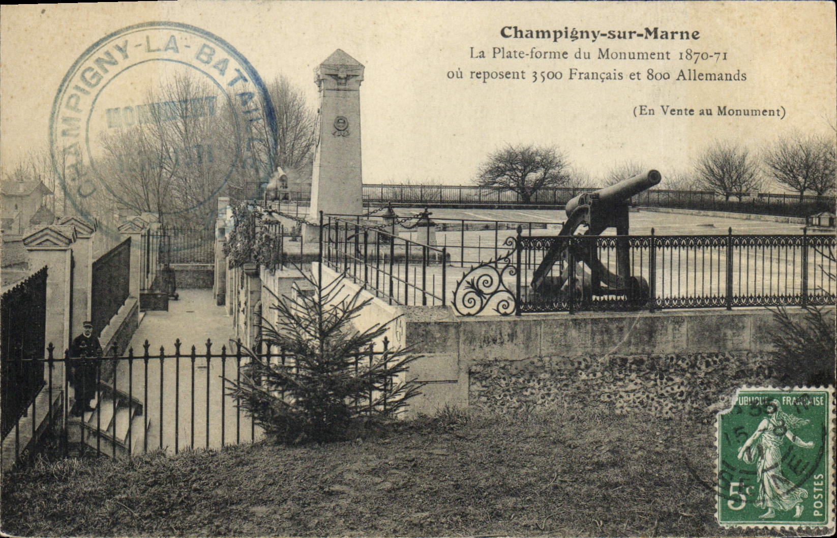 Champigny-sur-Marne — La Plate-forme du Monument 1870-71 — (En Vente au Monument)