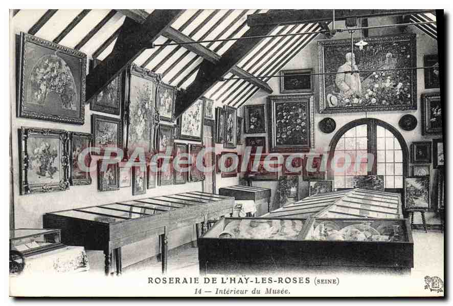 CPA Roseraie De L'Hay Les Roses intérieur du musée