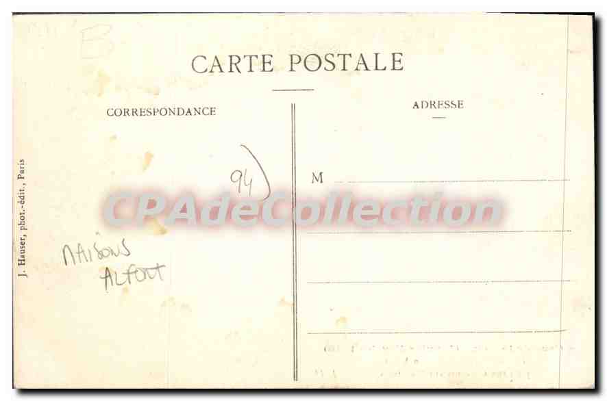 CPA La Crue De La Seine Janvier Fevrier 1910 Un Vicaire De Maison Alfort sauveteurs — Rückseite