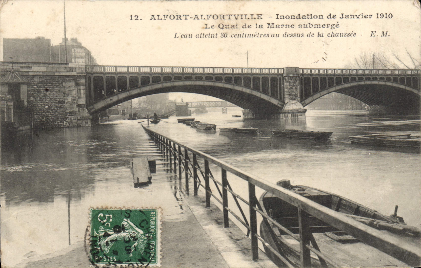 CPA Alfortville Inondation De Janvier 1910