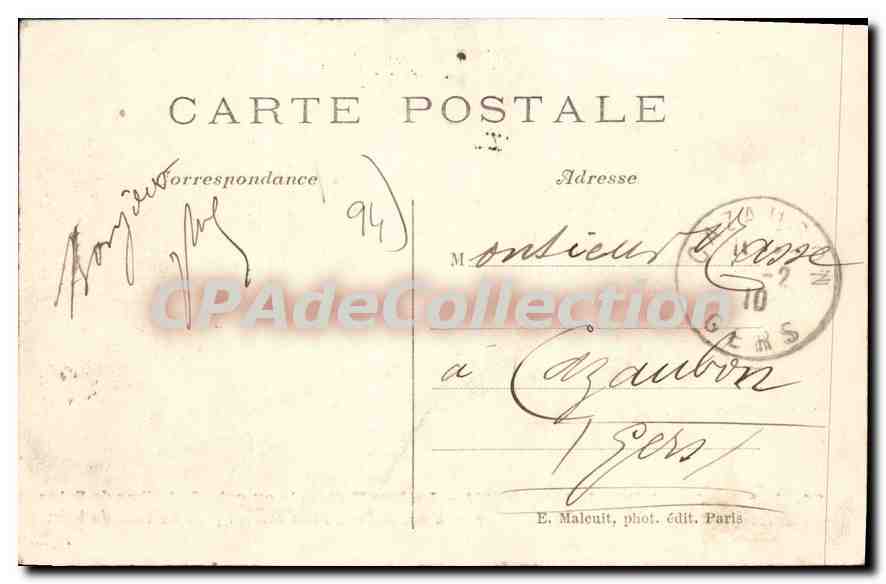 CPA Ivry Inondation De Janvier 1910 La Rue Nationale Au Coin de la rue de Seine tempete de neige — Back