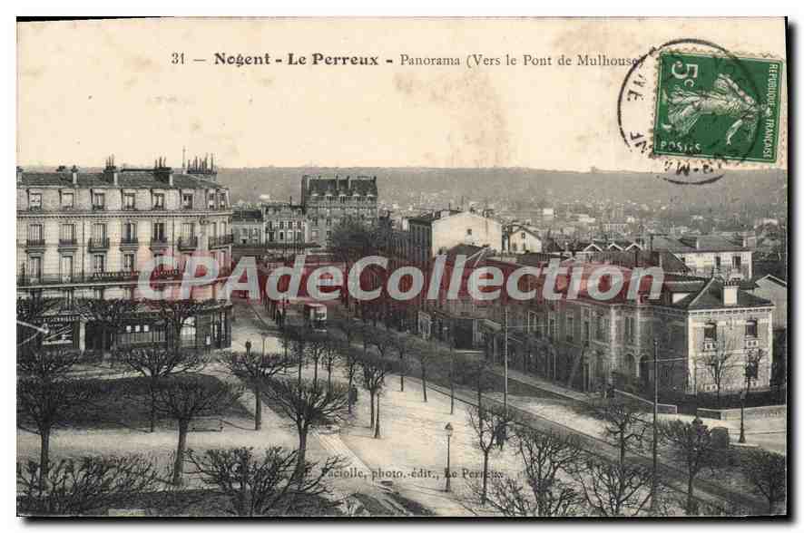 Nogent-Le Perreux — Panorama (Vers le Pont de Mulhouse) — Faccolle, photo.édit., Le Perreux