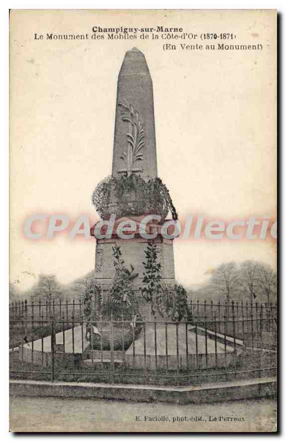 Champigny-sur-Marne — Le Monument des Mobiles de la Côte-d'Or (1870-1871) — E. Faciôlle, phot.-édit., Le Perreux