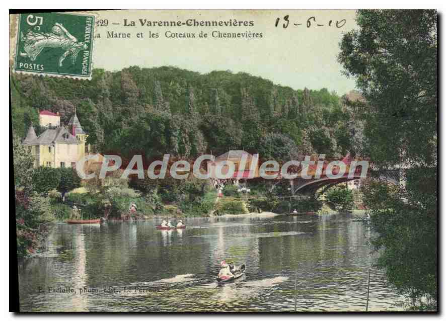 La Varenne-Chennevières — La Marne et les Coteaux de Chennevières — E. Pachulle, phot. édit., Le Perron