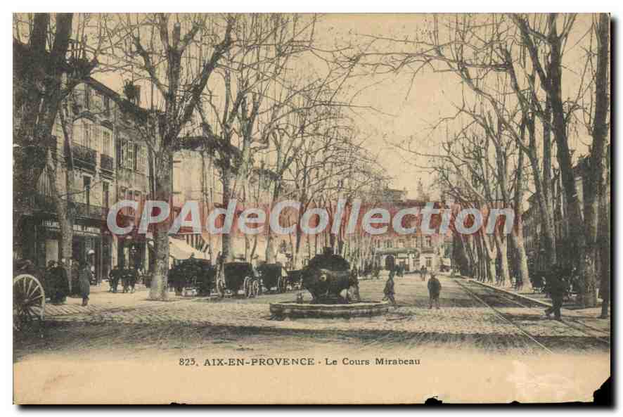 Aix-en-Provence — Il Cours Mirabeau — Cartolina d'epoca de Collection n°825