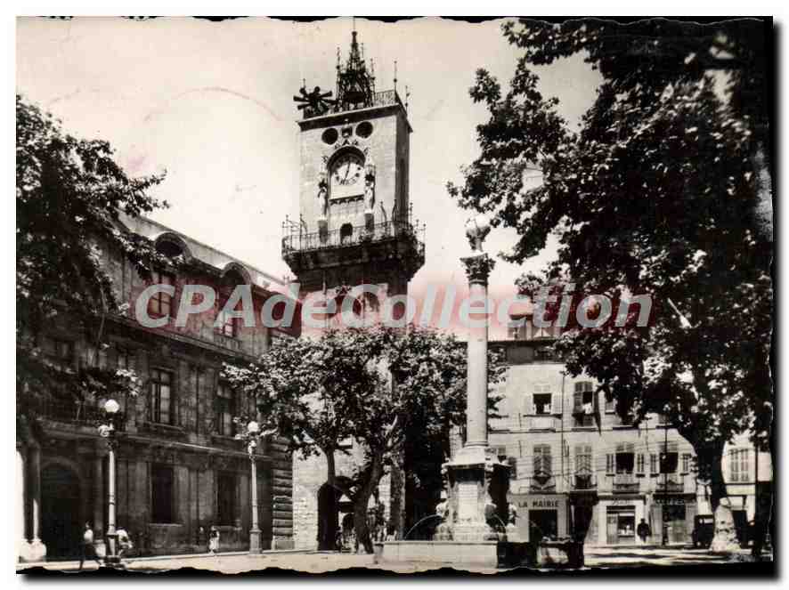 La Città del Re René — Piazza del Comune e il Campanile (Seicento) — Cartolina d'epoca de Collection