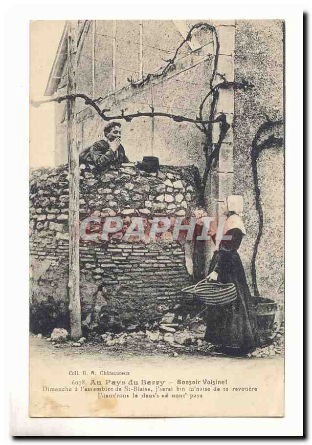 Au pasy du Berry Bonsoir Voisinel Dimanche a l'assemblee de St Blaise j'srai bien m'naise (folklore)