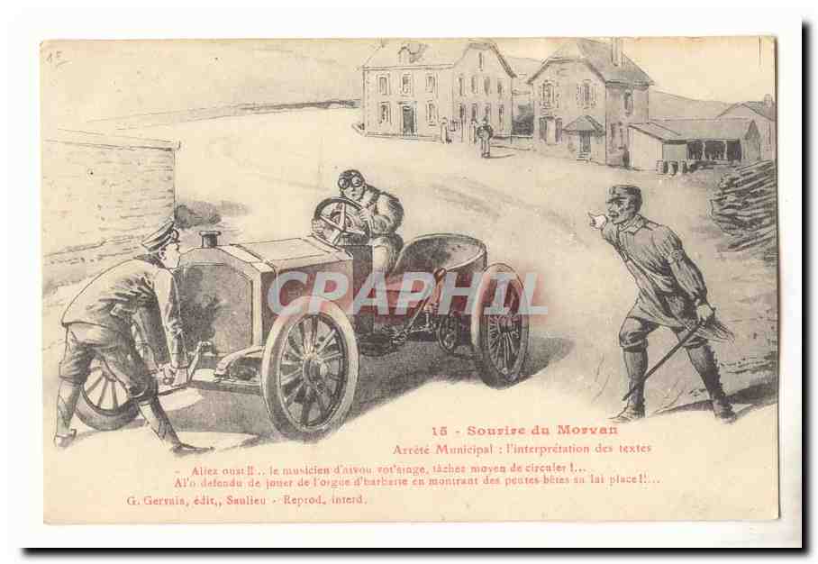 Arrêté Municipal - l'interprétation des textes — G. Gernuis, édit., Saulieu - Reprod. interd.