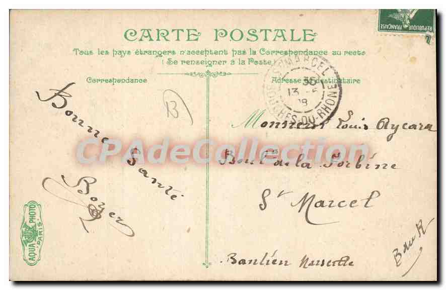 Aix-en-Provence — Fontaines d'Argent — éditeur anonyme, n° 164 — Rückseite