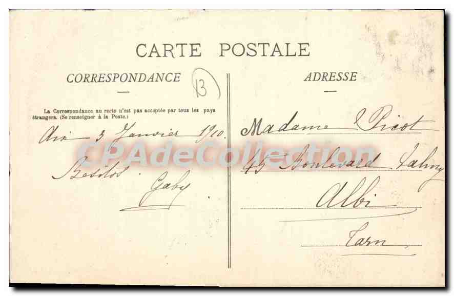 Aix-en-Provence — Hotel d'Espagnet (siglo XVII) — Colección C. Martinet, Aix — Reverso