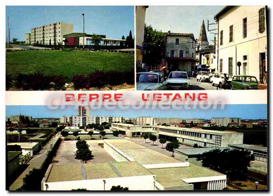 Berre-l'Étang — vue panoramique et rue — éditeur S.A.D. Cigogne, Marseille