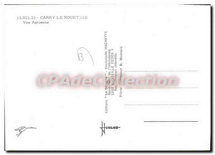 CPSM Carry le Rouet Vue Aerienne — Verso