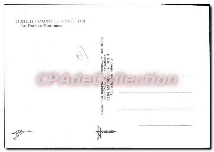 CPSM Carry le Rouet Le Port De Plaisance — Verso