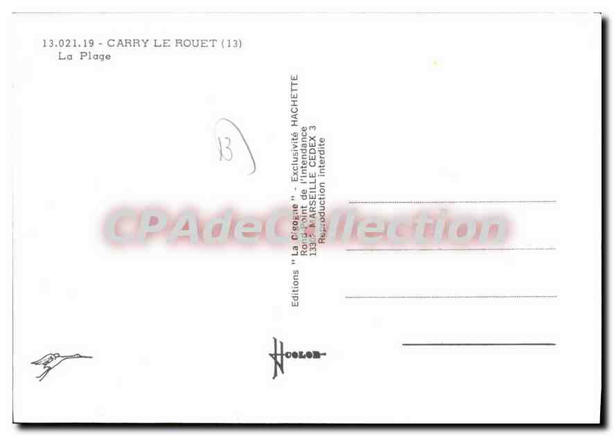 CPSM Carry le Rouet La Plage — Verso