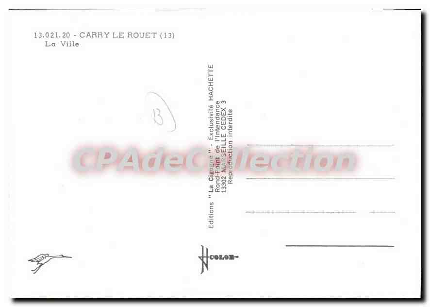 La Cigogne — Carry-le-Rouet (13) — Éditions Rond-Point — Achterkant