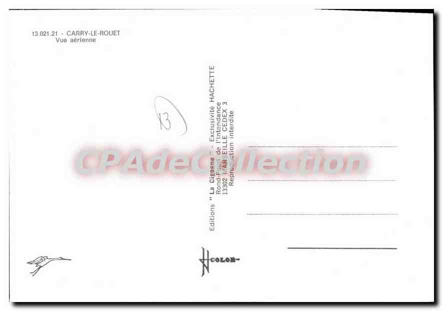 CPSM Carry le Rouet Vue Aerienne — Verso