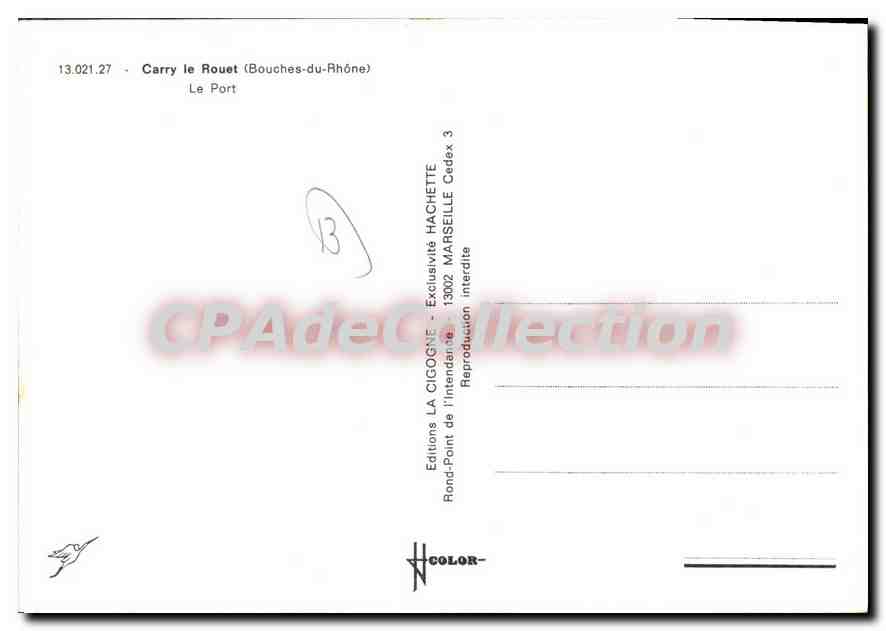CPSM Carry le Rouet Le Port — Verso