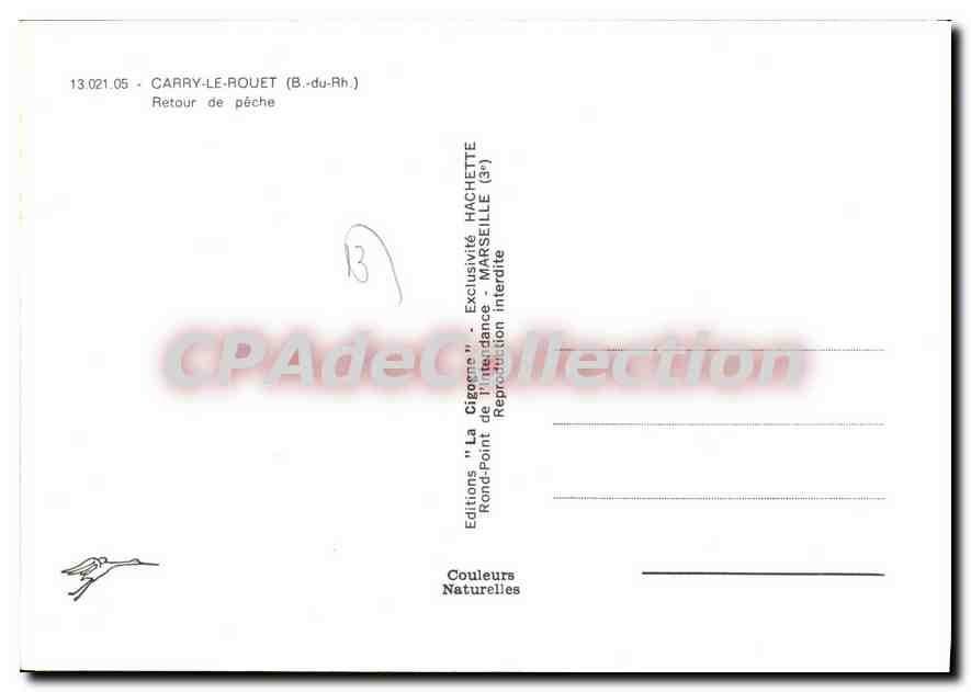 CPA Carry Le Rouet Retour De Peche — Verso