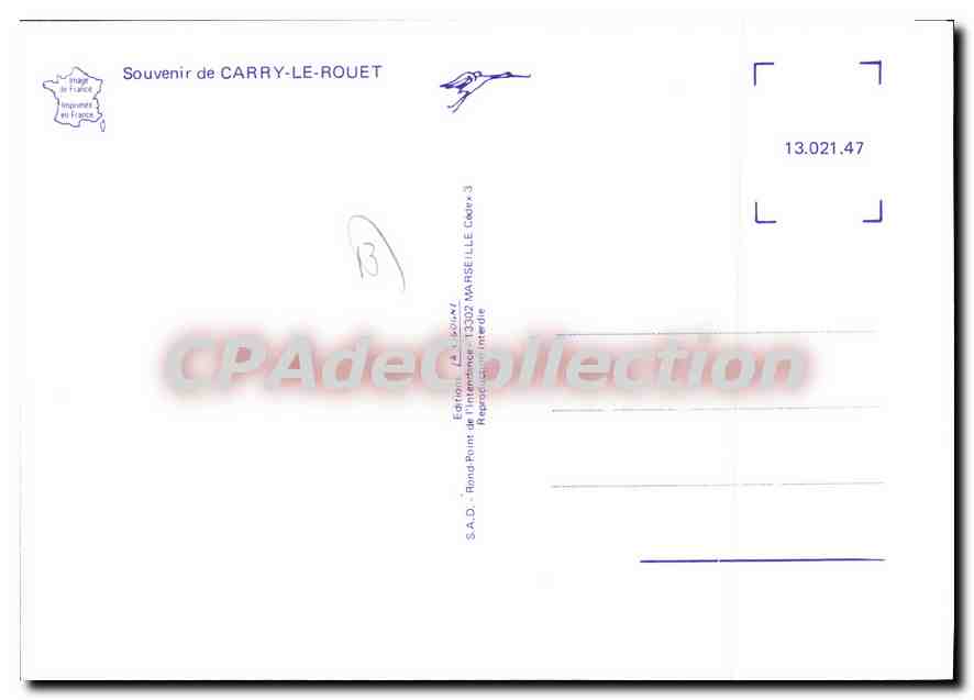 CPA Souvenir De Carry Le Rouet — Verso