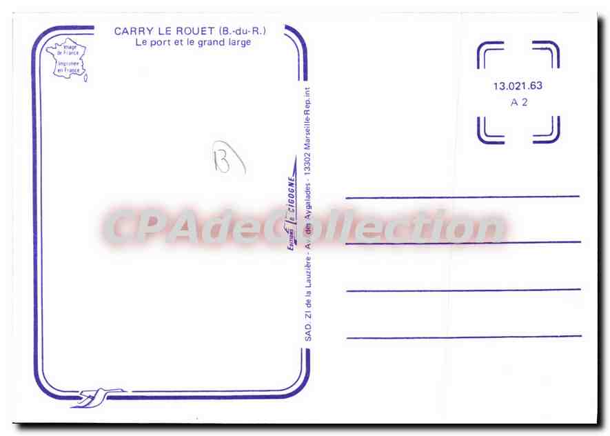 CPA Carry Le Rouet Le Port Et Le Grand Large — Verso