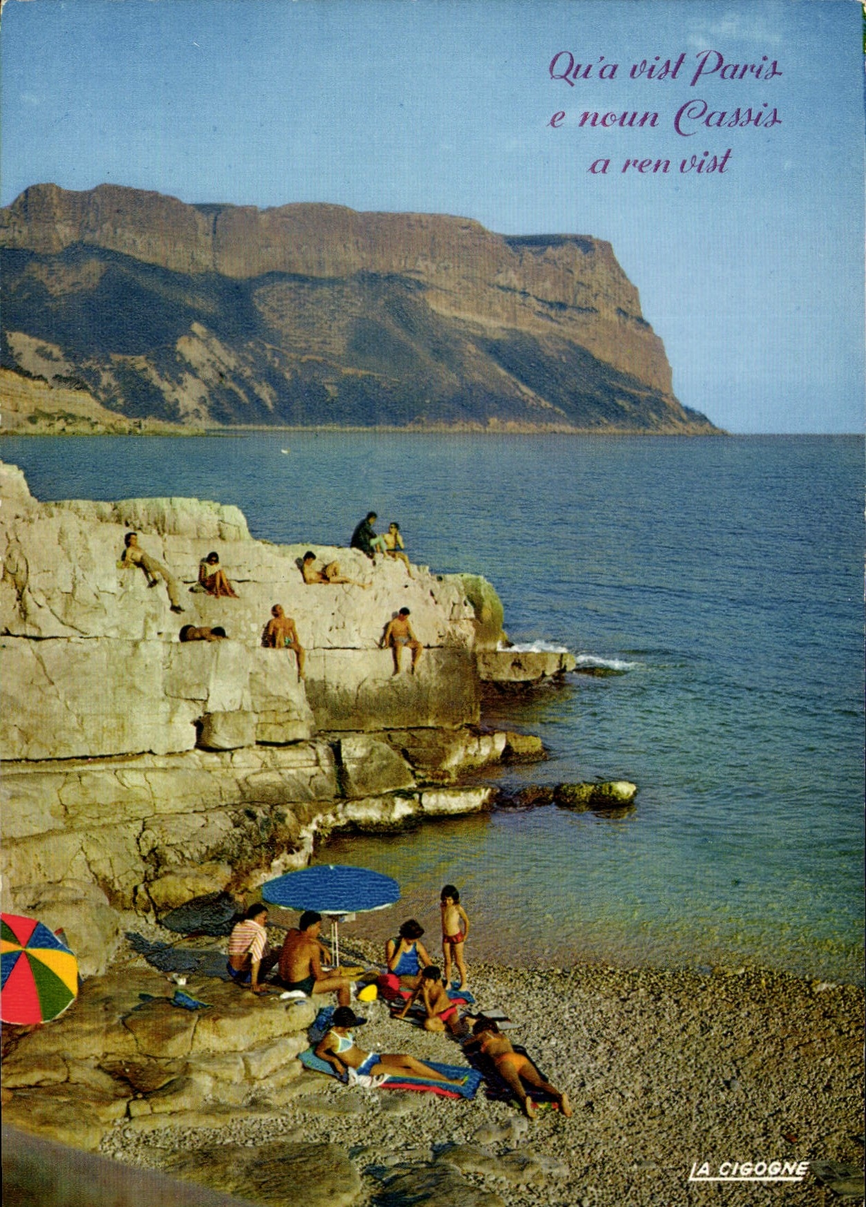 Cassis — La plage du Bestouan — Éditions La Cigogne