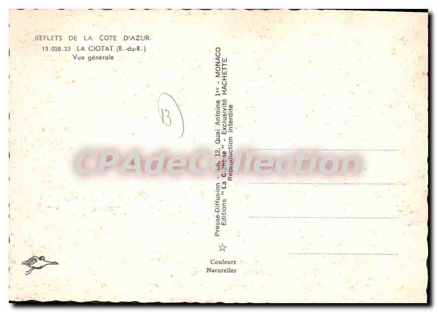 La Ciotat — Vue générale — Editions Hachette — Reverso
