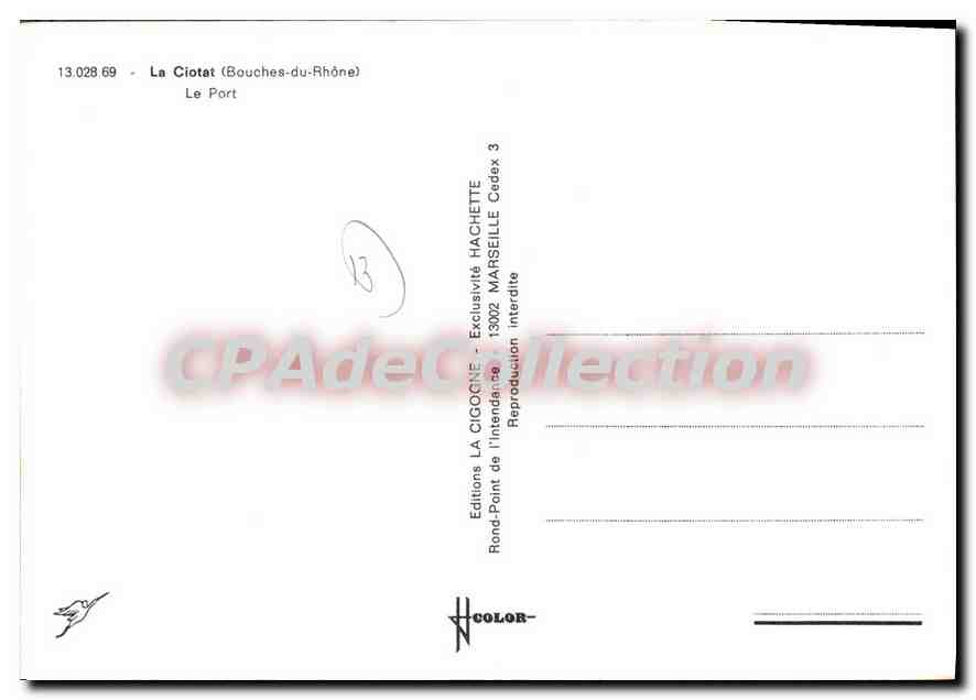 La Ciotat — Le Port — Éditions Rond-Point Hachette — Verso