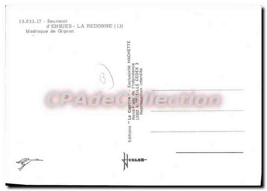 La Redonne (13) — Madrague de Gignac — Éditions La Cigogne — Reverso
