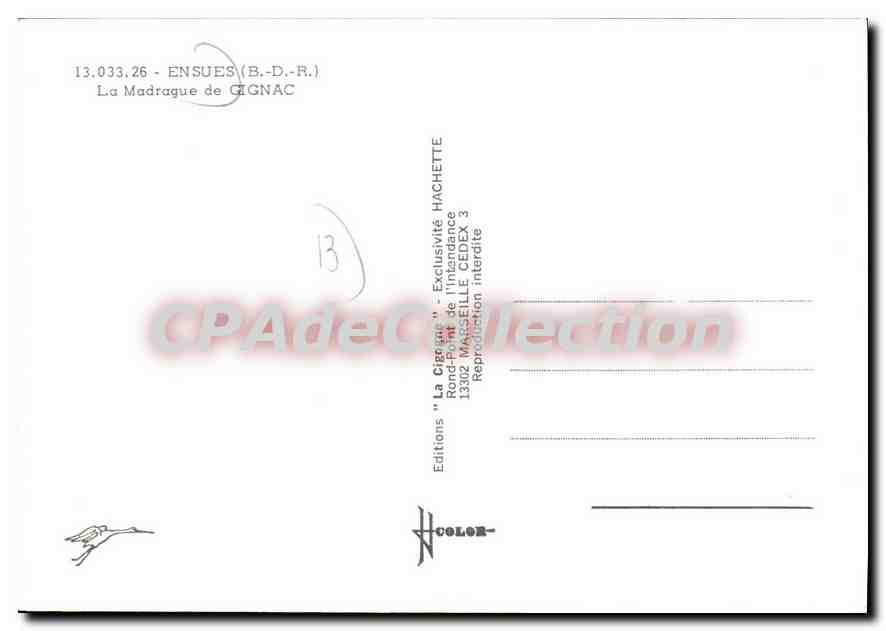 Madrague de Gignac — vue côtière — Éditions Hachette — Verso