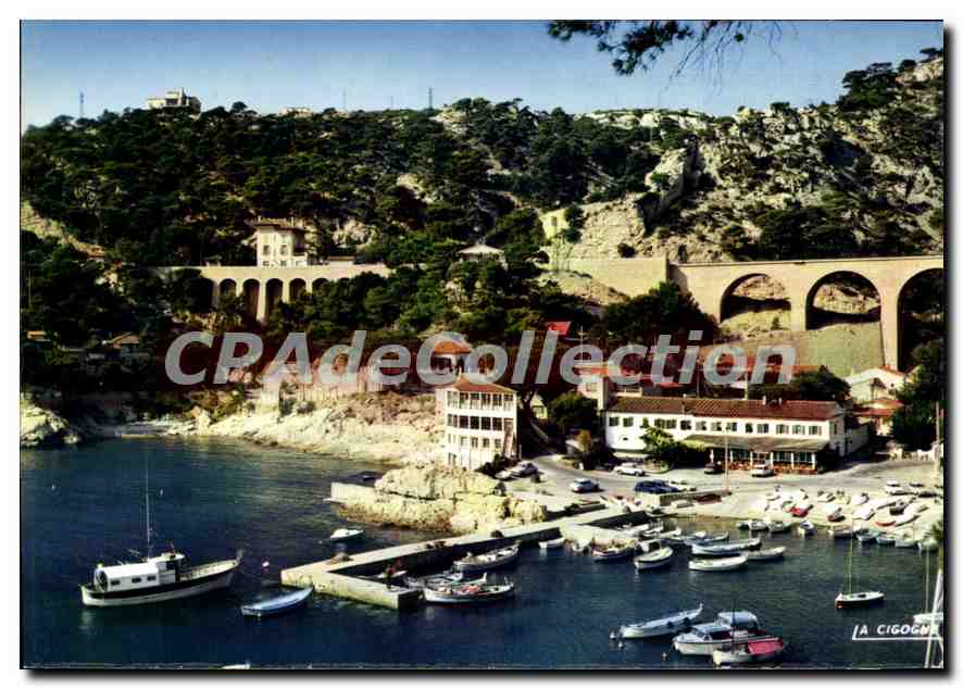 CPSM Ensues La Redonne Le Port De La Redonne Au Fond Le Viaduc