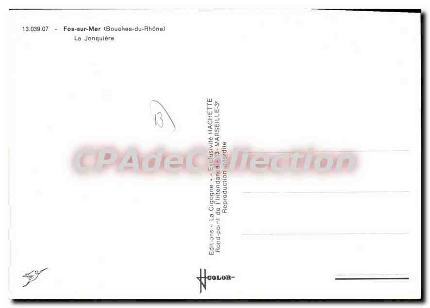 CPSM Fos Sur Mer La Jonquiere — Verso