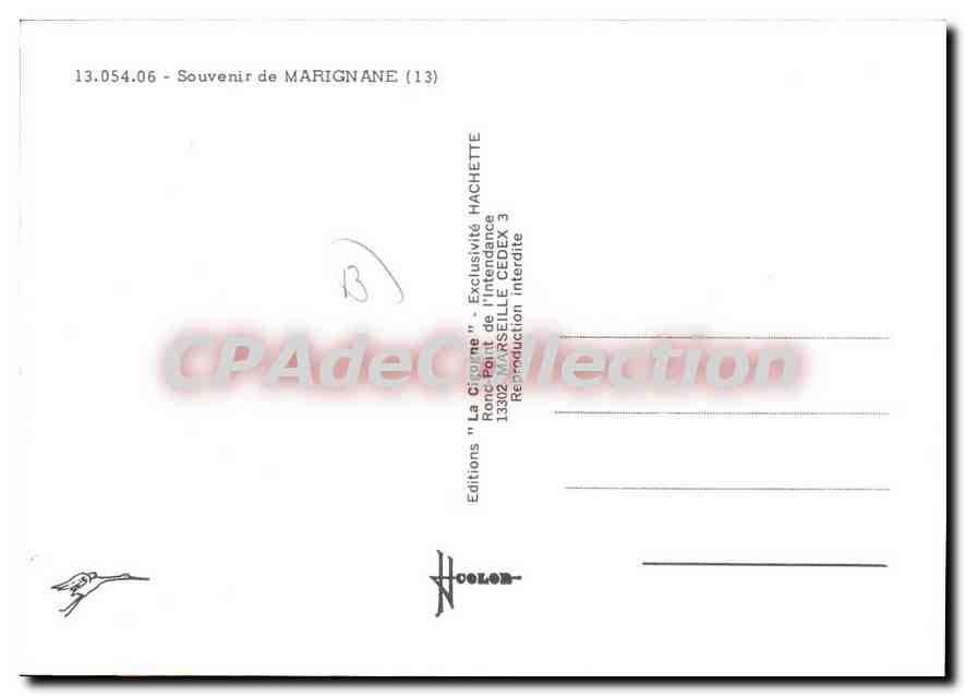 CPSM Marignane Souvenir De — Back