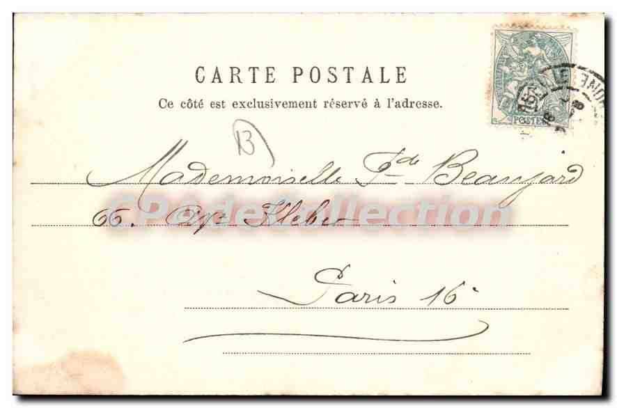 Marseille — La Cannebière — E.A. n°309 — Verso