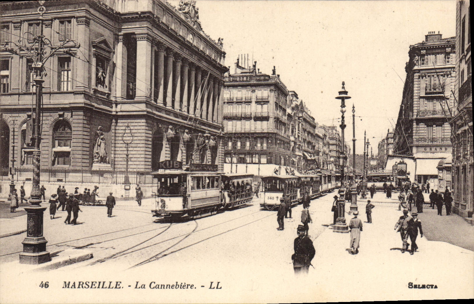 Marseille - La Cannebière — tramway et architecture — Selecta