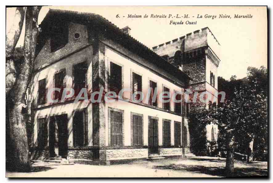 Maison de Retraite P.-L.-M. - La Gorge Noire, Marseille - Façade Ouest