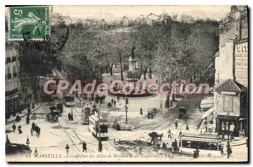 Marseille — Carrefour des Allées de Meilhan et des Capucines — Éd. L. C. P. (n°14)