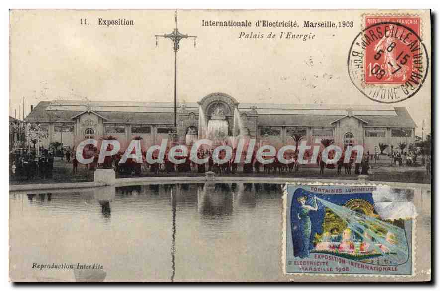 CPA Marseille Exposition Internationale D'Electricite Palais De I'Energie 1908 palais de l'énergie