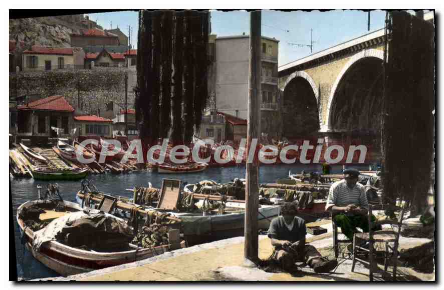 Le Vallon des Auffes — Marseille — Verlag Le Littoral Méditerranéen, Nr. 1015