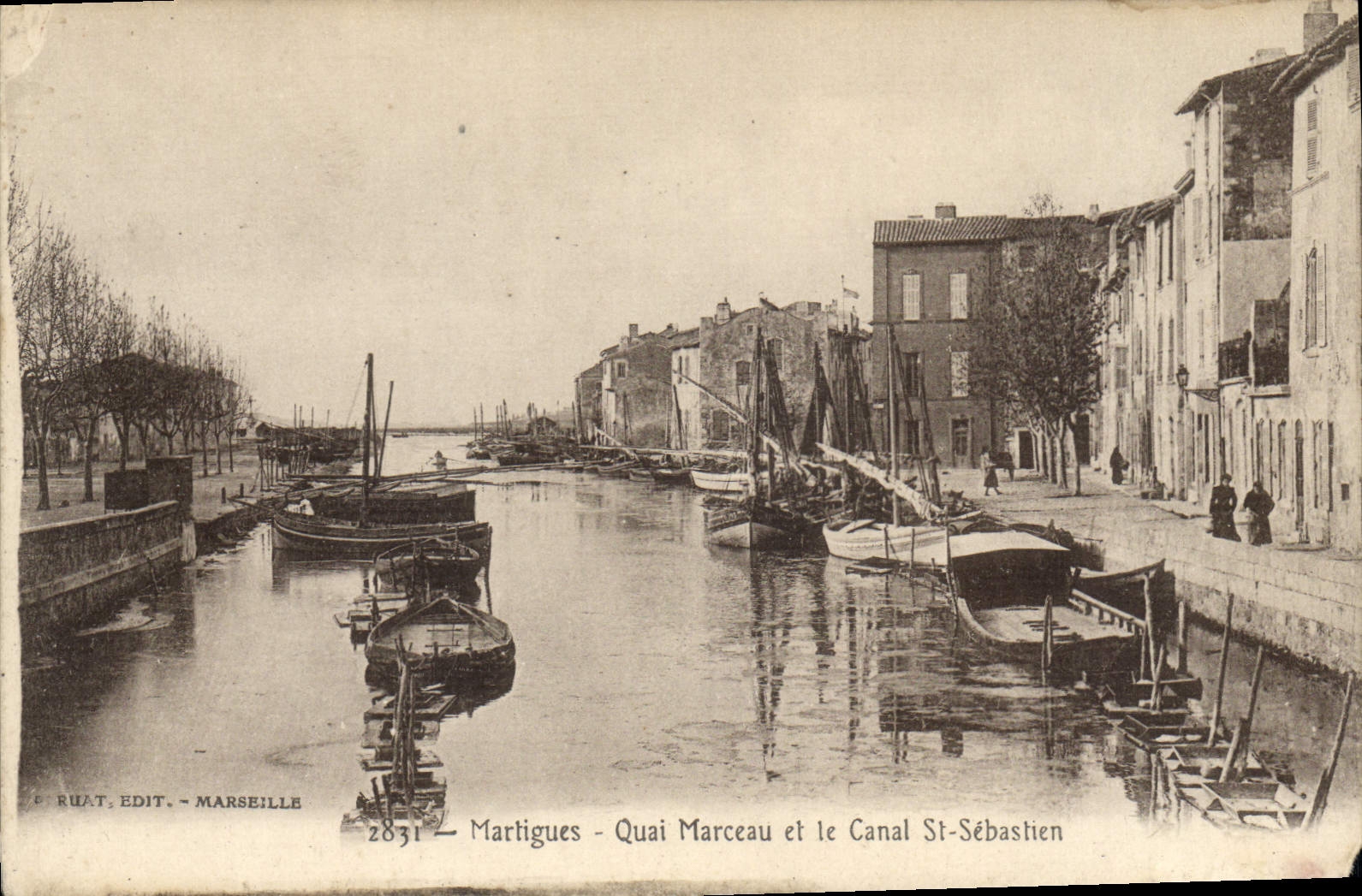 Martigues - Quai Marceau et le Canal St-Sébastien — Ruat, Édit. - Marseille, n°2831